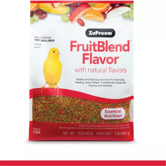 Fruitblend Flavor Pellets Bird Food for Very Small Birds, 2 Lb - Daily Blend Mad