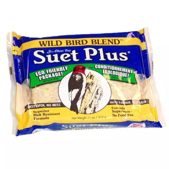 Variety Pack of 4 Flavors of Suet Cakes for Wild Birds 11 Ounces each