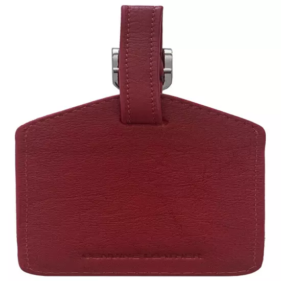 Genuine Top Grain Leather Luggage Tag