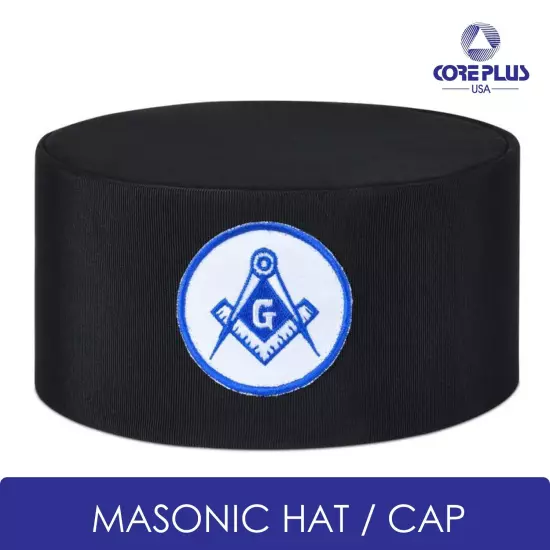 Master Mason Blue Lodge Crown Cap - White & Blue Emblem