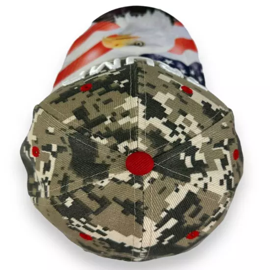 Donald Trump 45 Hat Keep America Great Bald Eagle US Flag Military Digital Camo