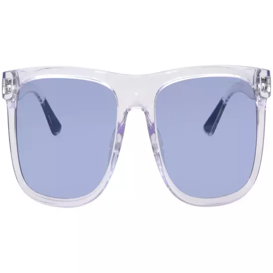 Coach CH581 HC8367U 511172 Sunglasses Men's Transparent Clear/Blue Solid 57mm