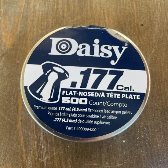 Daisy 987597-001 Flat Nosed .177 Caliber 7.87gr Air Rifle Pistol Pellets 500ct