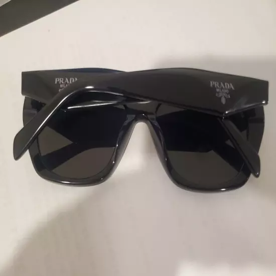 NEW PRADA PR19Z 1AB5S0 WOMEN’S SUNGLASSES PRADA SPR 19Z BLACK 55-17-145mm Italy