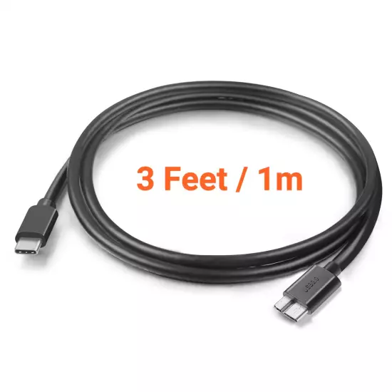 Type C 3.1 to Micro B Cable Hard Drive Cable 5Gbps Fast Charging & Syncing Cord