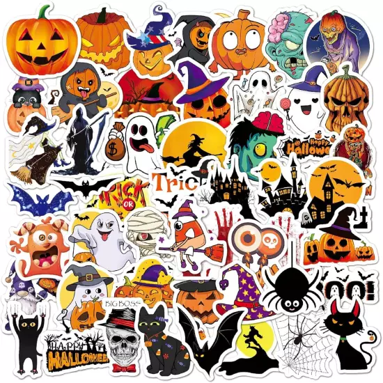 Non-Repeating Halloween Stickers, Party Favors,Vinyl 