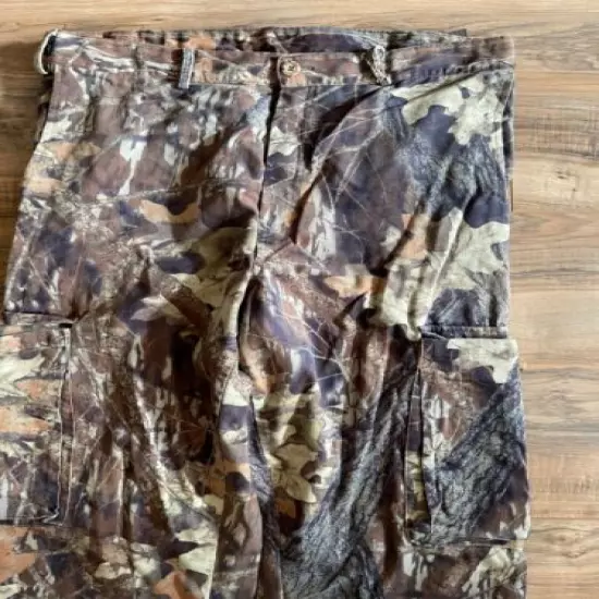 Men's World Famous Sports Camo Hunting Pants Adjustable Waist Pockets Size Large