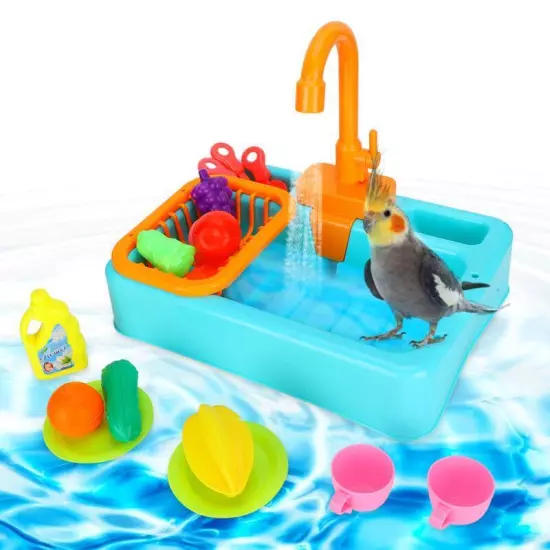 Pet Bird Bath Shower Tub Automatic Multifunctional Bathing System for Birds