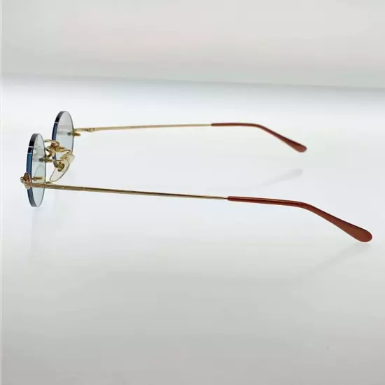 Other brands Mr./Ms. Glass Rimless Metal Gold Blue Men's