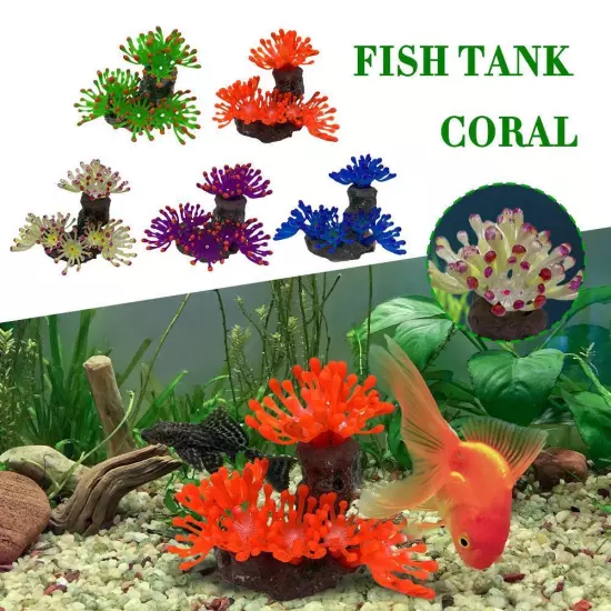 Fish Tank Coral Environmentally Friendly Silicone Odorless Simulated Coral D7