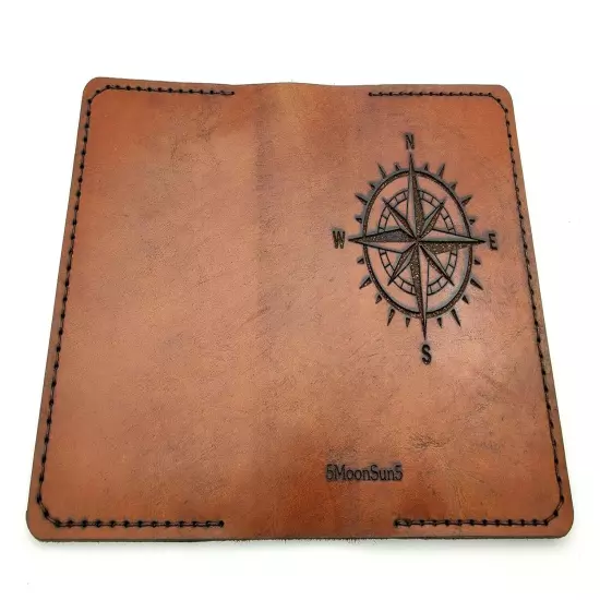 Genuine Full Grain Leather Passport Cover Field Notes Brown color leather 