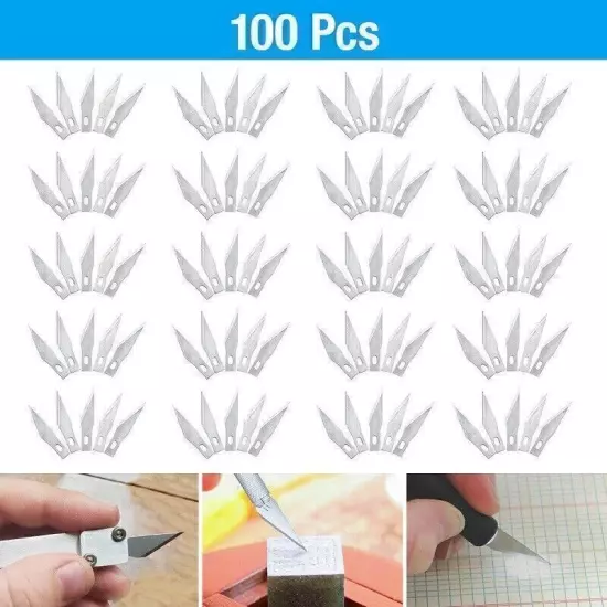 100pcs X-ACTO11 Blade Pointed Stainless Steel Cut Paper Handmade Model