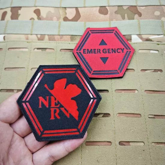 New Age Gospel NERV NERV EVA Nylon Reflective Morale Patch Tactical Anime Badge