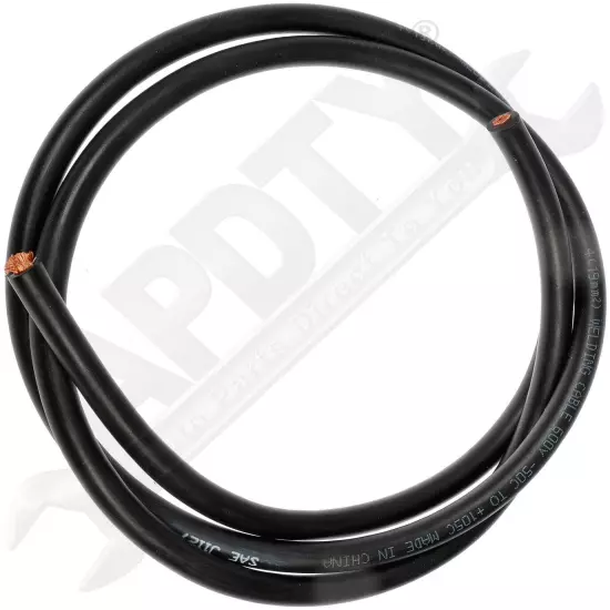 APDTY 157318 4 Gauge Black Battery Cable