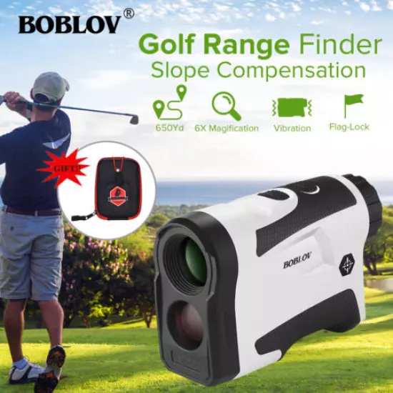 BOBLOV LF600AG 6X 600M Golf Laser Range Finder with Slope Range Mode + Carry Bag