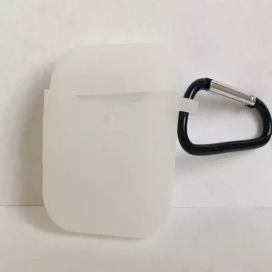 Case For Apple AirPods Silicone Protective Cover With Carabiner 1st & 2nd Gen