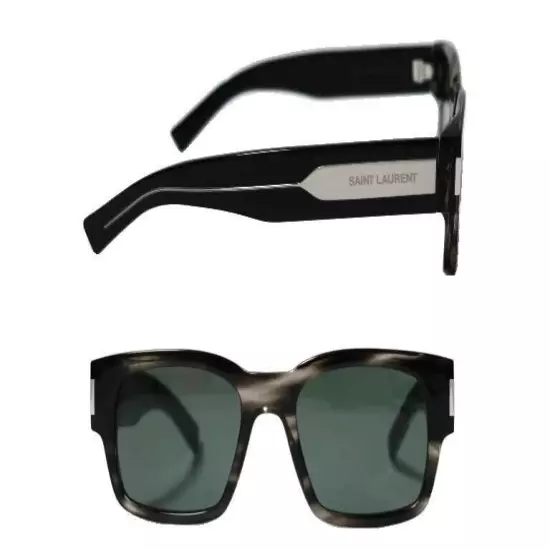 SAINT LAURENT Sunglasses SL617 004 53□20-145 Gray Havana/ Green NEW