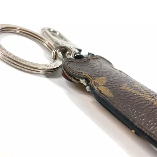 LOUIS VUITTON Authentic MP1996 Porto Cle Animal Bag Charm Monogram Keyring Brown