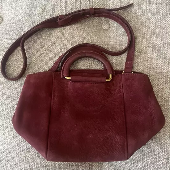 Madewell D Ring Leather Burgundy Bag Handbag $128 Sold Out 