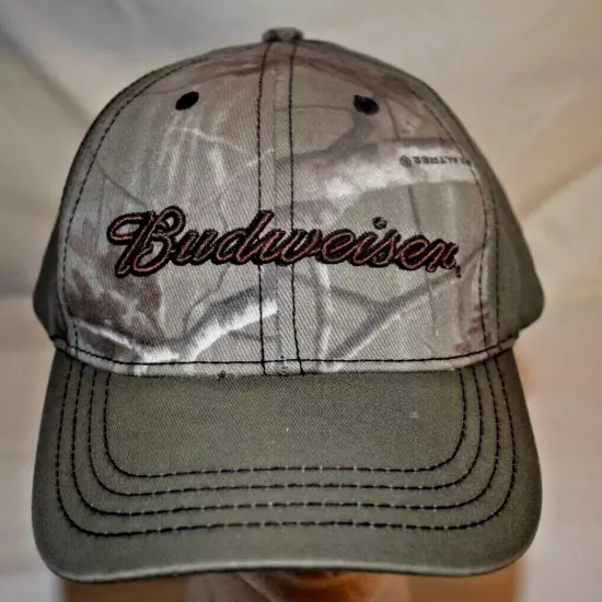 Vintage Budweiser King of Beers Strap Back Hat Cap Men's Camouflage