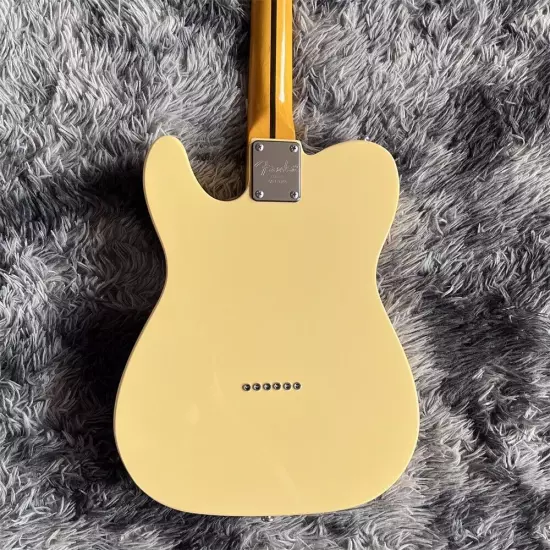 CreamNash yellow telecaster electric guitar with maple neck shipping quickly