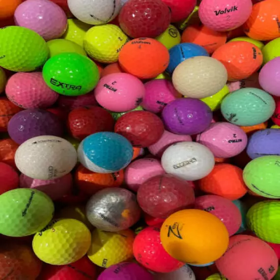 50 Golf Balls- Multi-Color Variety Mix - AAAA