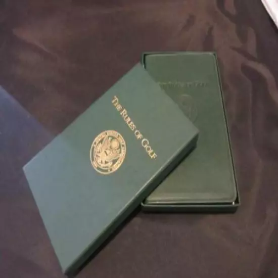 The Rules of Golf USGA 1894 French Calf Hide Leather Green Cover ~ Never Used!