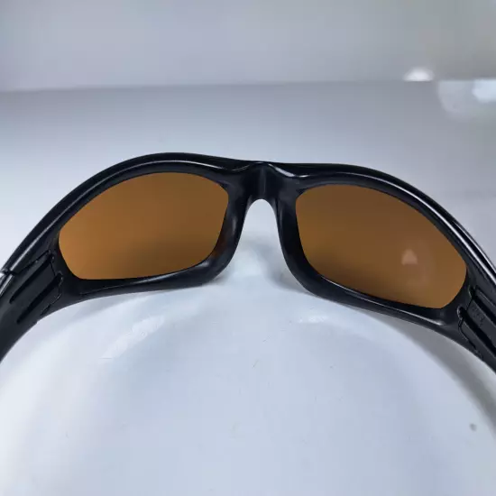 Oakley Straight Jacket Sunglasses, Black Frame, Gold Logo & Lenses