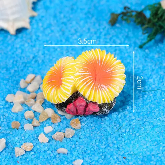 Mini Resin Simulated Coral Seaweed Aquarium Decoration Craft Micro Landscape Sn