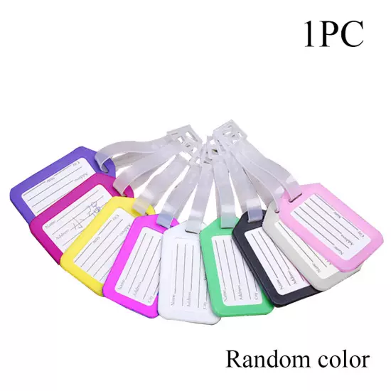 10pc Luggage Tag Suitcase Label Bag Travel Name Address ID Label Plastic Tags US