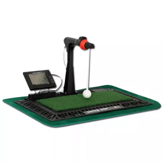 Indoor Digital Swing Practice Golf Swing Exerciser Trainer with English Panel