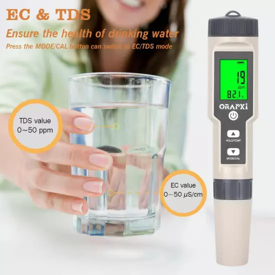 Digital Salinity Tester for Salt Water - Waterproof IP67 Salinity Meter with ATC