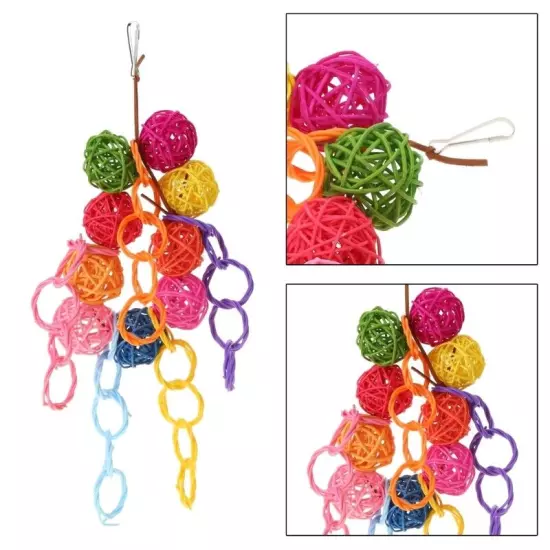 Small Animal Handmade Vine Pet Grinding Teeth Hanging Loofah