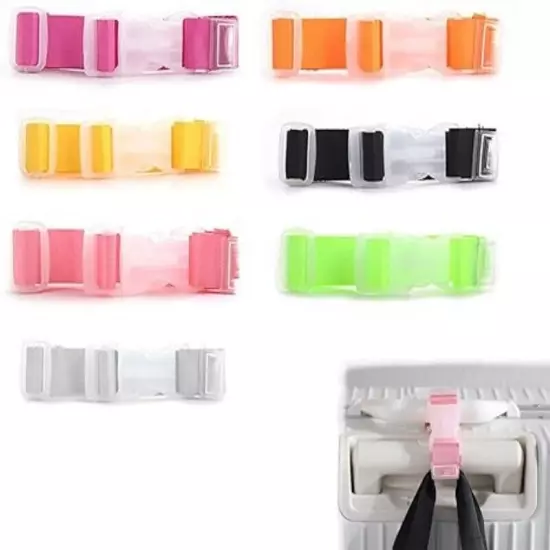 7PCS Luggage Carrying Clip Buckle, Add A Bag Luggage Straps for Suitcases