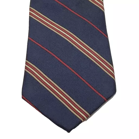 Guy LaRoche Paris Diagonal Stripe Professional All Season Blue SILK Necktie