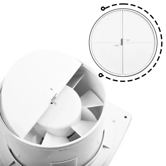 Inline Extractor Fan Replacements White With Humidistat With Timer 220V