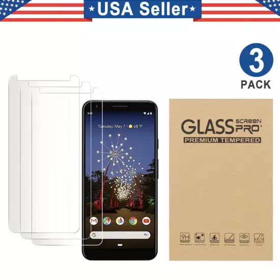 3PK Tempered Glass Screen Protector Google Pixel XL 3 4 5 6 7 7a 8a 8 9 Pro Fold