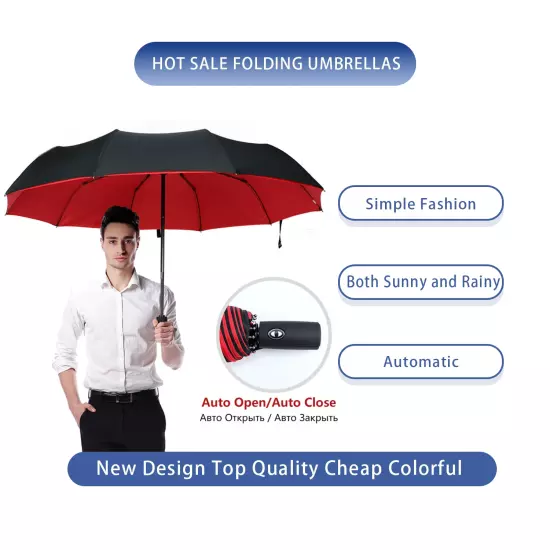 Windproof Double Layer Fully Automatic Resistant Umbrella