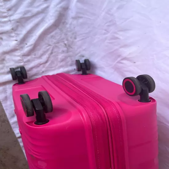 New DELSEY NEW Dune 25" Expandable Spinner Luggage Hardcase 25" Hot Pink