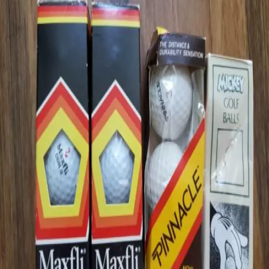 Vintage golf balls MAXFLI ddhII , pinnacle , Disney - free ship