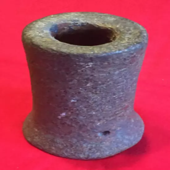 Fine 18th/19th C. Col. Spanish? ￼iron signal cannon/thunder mug, 7 1/2”H., 15 Lb