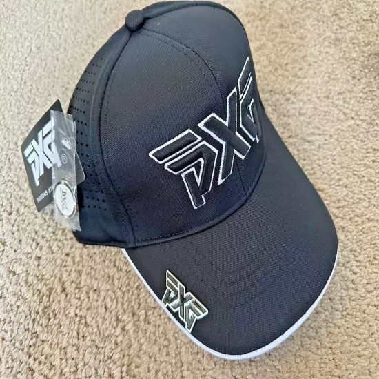 PXG All Match Golf Baseball Cap Sporty Casual Hat Black/White Waterproof