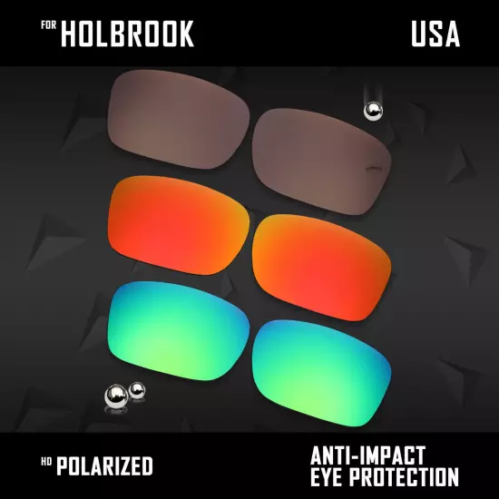 Anti Scratch Polarized Replacement Lenses for-Oakley Holbrook OO9102 Options