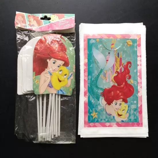 Disney's Ariel Little Mermaid 16 Pc Loot Treat Bags For Party Favors & Toppers 