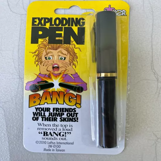 Vintage 2010 Exploding Pen Bang Loftus 2010 Novelty Gag Gift Halloween Prop NEW