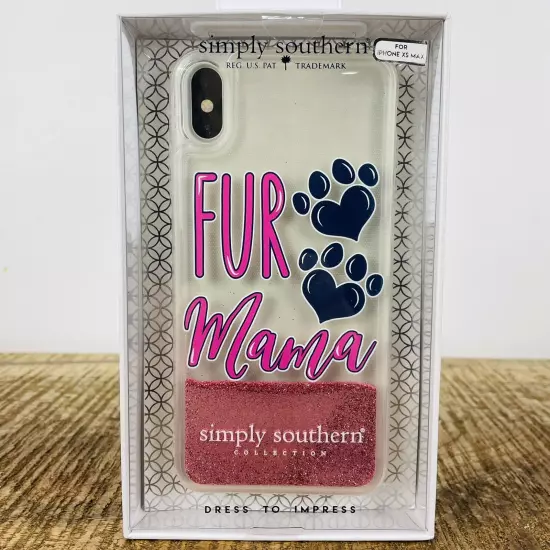 Simply Southern Fur Mama Pink Glitter Phone Case iPhone XS Max New in Package