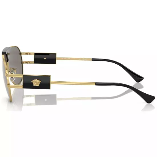 NEW Versace VE2252-10026G-63 GOLD BLACK Sunglasses