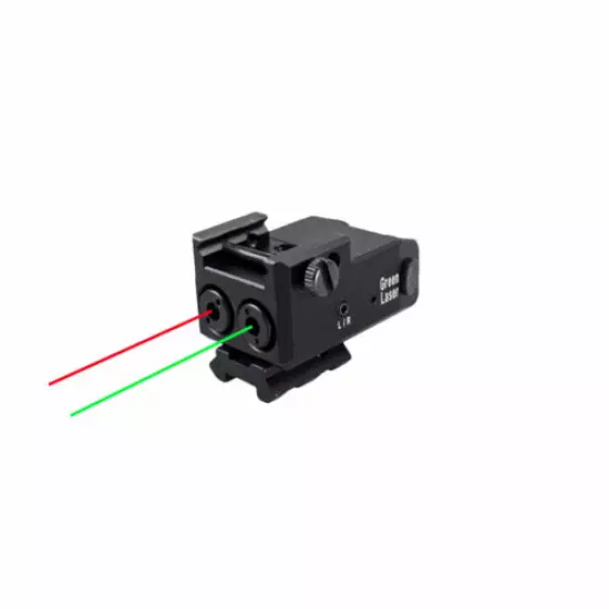 USB Rechargeable Tactical Green Red Dual Beam Aiming Laser Sight for Subcompact 