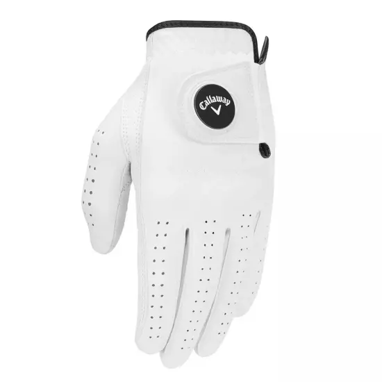 Men's Opti Flex Golf Glove, White, XX-Large, Worn on Left Hand