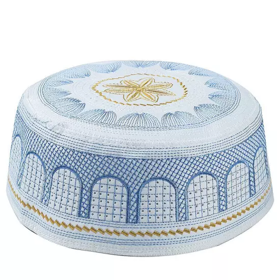 Men Cotton Embroidery Islamic Muslim Turban Hijab Cap Bonnet Jewish Prayer Hats